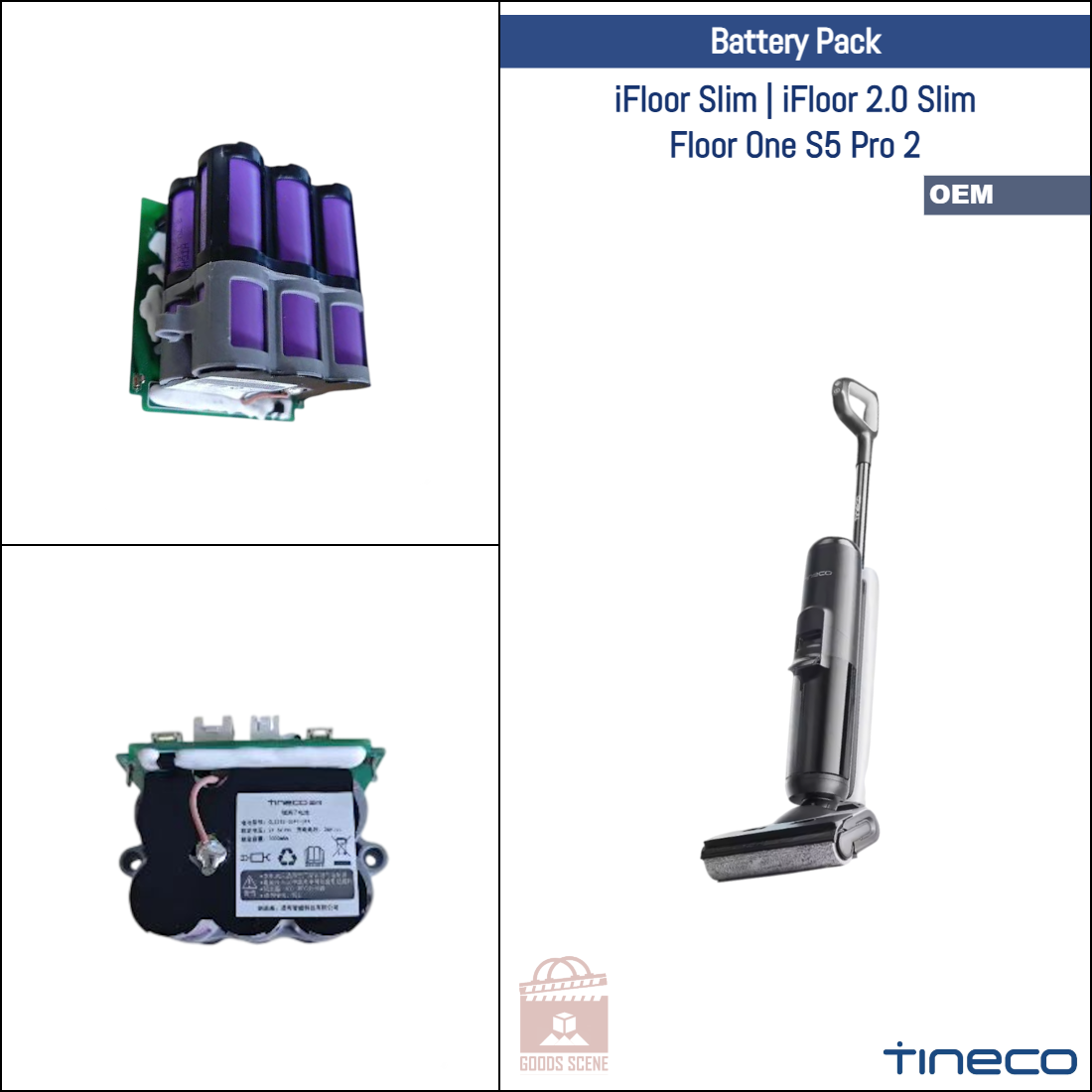 Tineco iFloor Slim, iFloor 2.0 Slim | Original Spare & Repair Parts: OEM Battery Pack