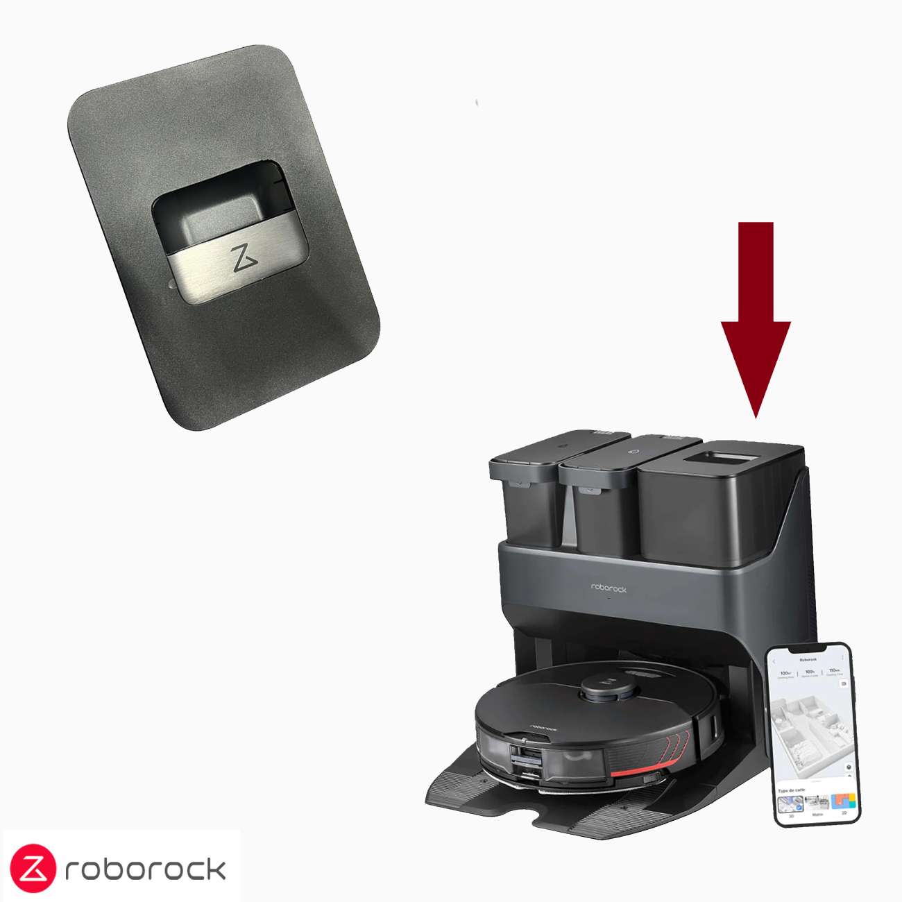 Roborock S7 MaxV Ultra, S7 Pro Ultra | Original Spare Parts & Accessories For Auto-Empty Wash Fill Dock: Water Tanks, Tank Filter, Ramp Plate & Dustbin Cover