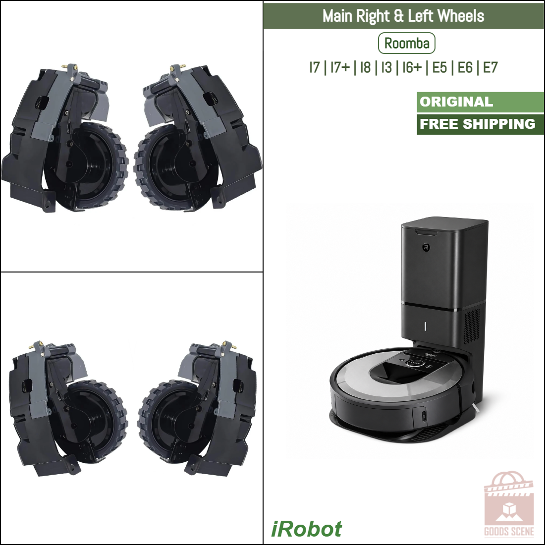 Roborock S6, S60, S61, S65 | Originale Ersatz- und Reparaturteile: Haupträder rechts und links
