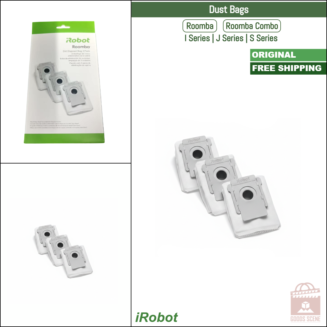 iRobot Roomba I Series, J Series, S Series, Roomba Combo | Original Accessories For Auto Dock: Dust Bags