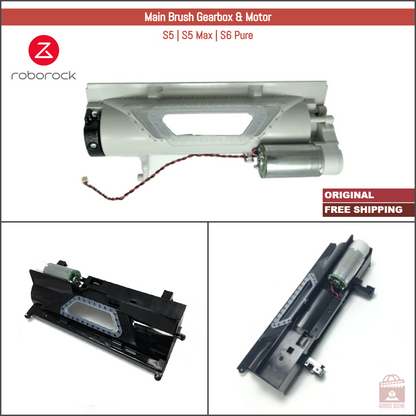 Roborock S5, S5 Max, S6 Pure | Original Spare & Repair Parts: Main Brush Gearbox Motor With Housing