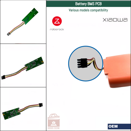 Roborock S4, S5, S6, S6 Pure, S7, S8, Q5, Q7, Q Revo MaxV Pro og forskjellige modeller | Originale reserve- og reparasjonsdeler: Batteri BMS PCB-kort